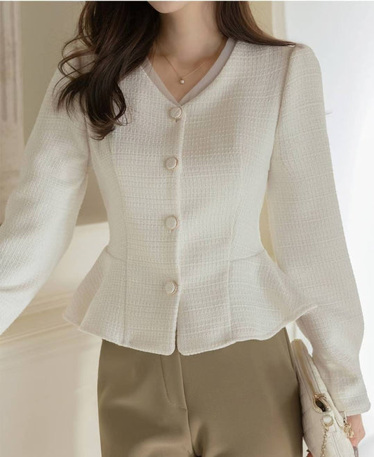 MS50952 Elegant glossy blouse