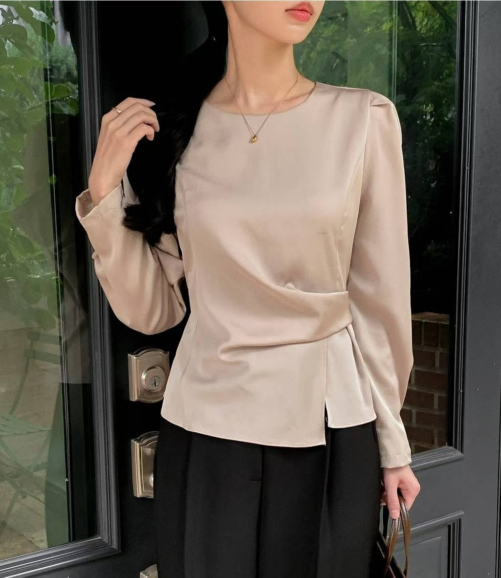 MS50953 Classic tie ribbon blouse