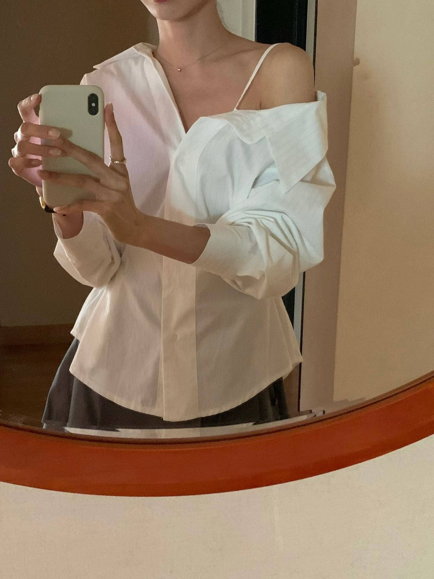 MS60408 Serene stripes off shoulder blouse