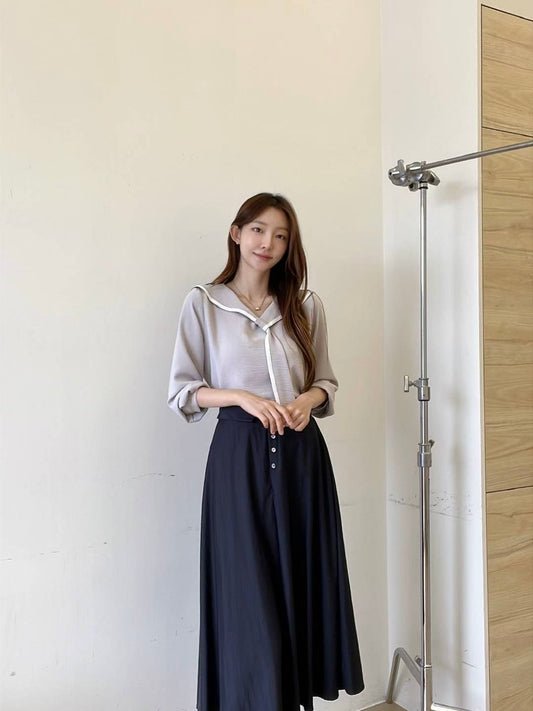 MS51024 Pudding button skirt