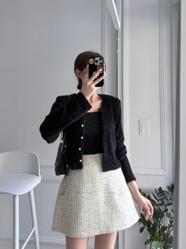 MS51061 Fluffy cardigan set