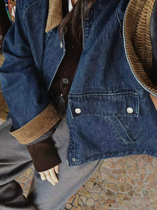 MS51150 Jack checked denim jacket