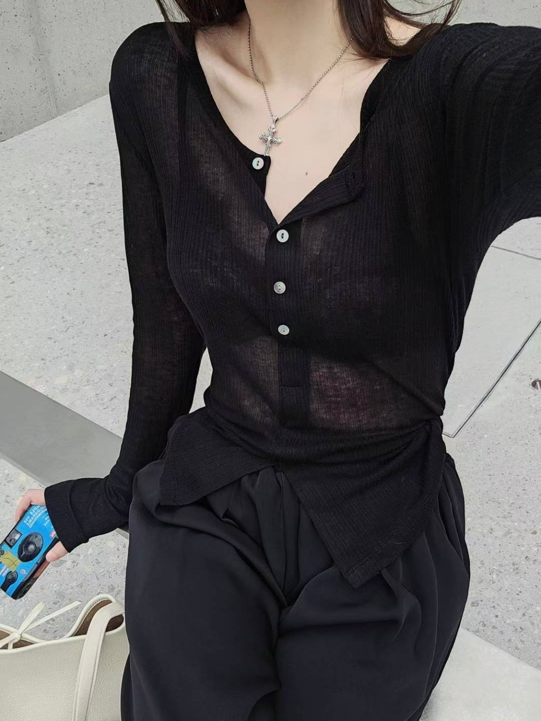 MS51001 Henry tencel top