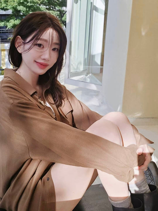 MS51003 Gentle suede effect blouse