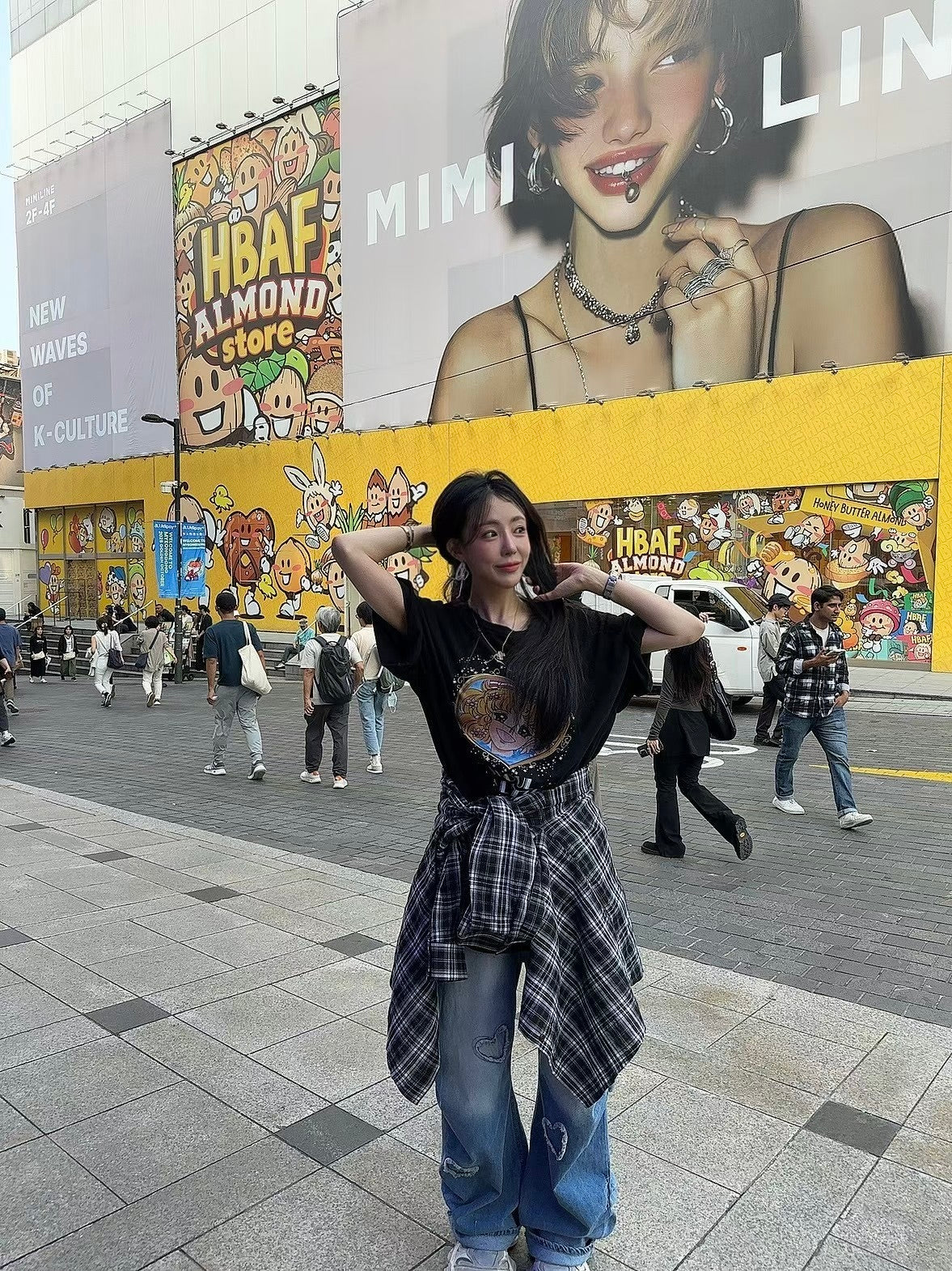 MS51040 Vintage checked blouse