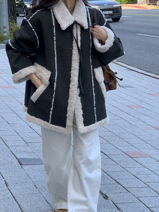 MS51120 Ribbon fur winter jacket