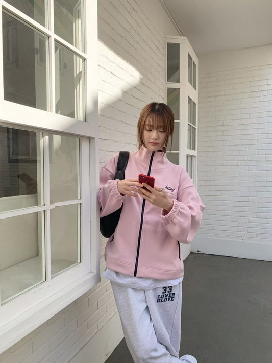 MS60229 Soft blush zip jacket