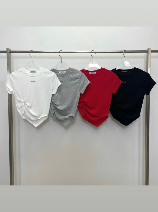 MS51006 Favorite slit crop tee