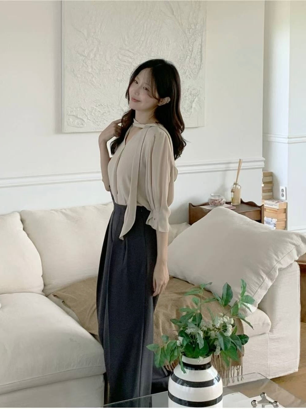 MS50860 Soft touch chiffon blouse