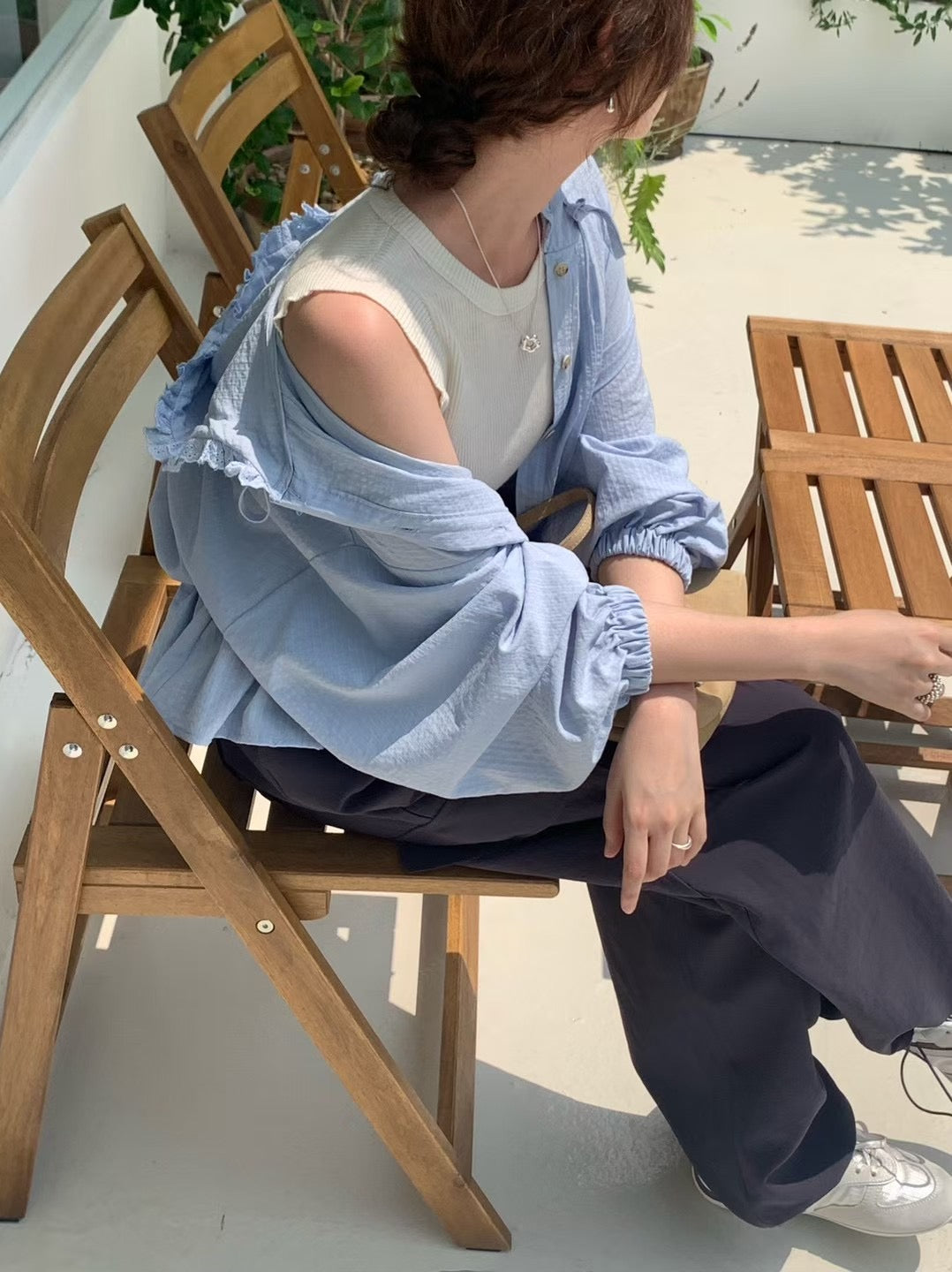 MS50806 Lace hem sun protection hoodie