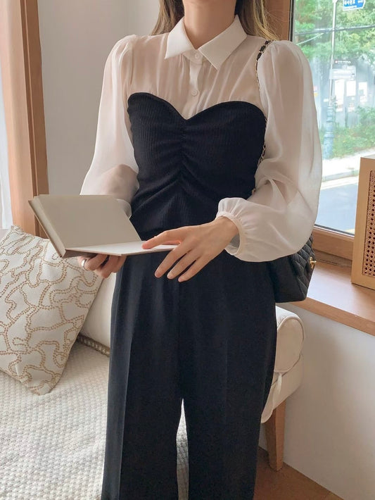 MS50828 Fancy mix bustier top