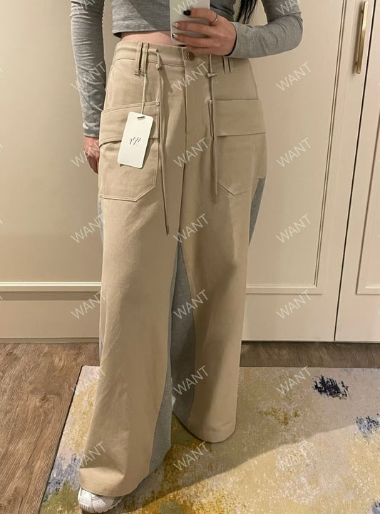 MS50845 Street style drawstring trousers