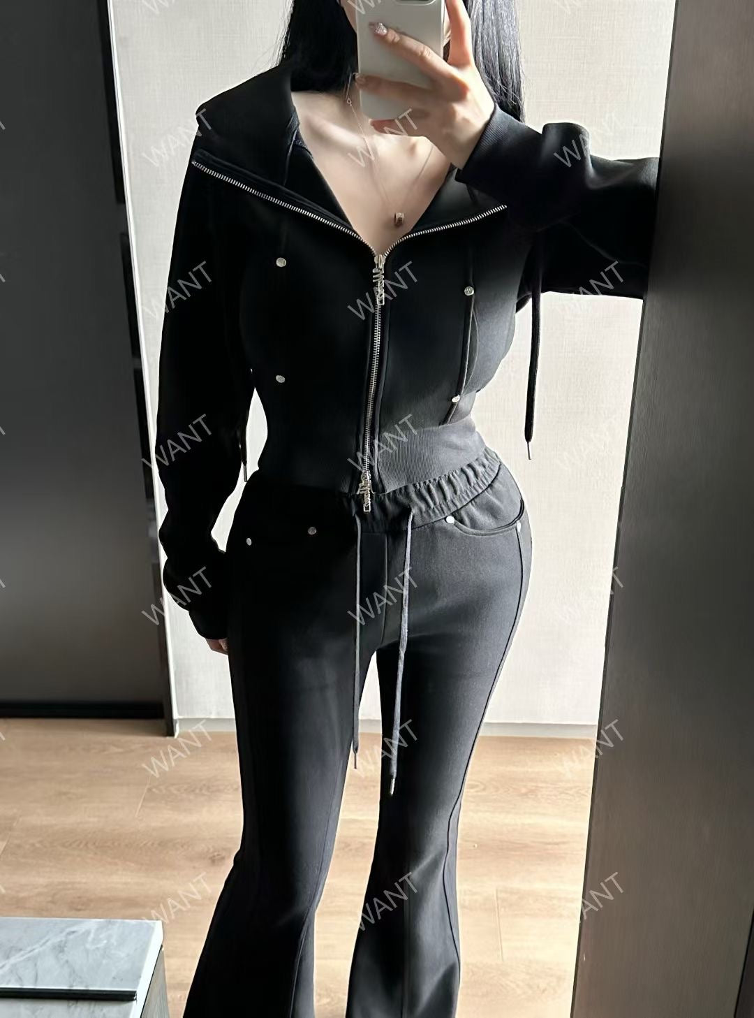 MS50851 Emilie crop hoodie