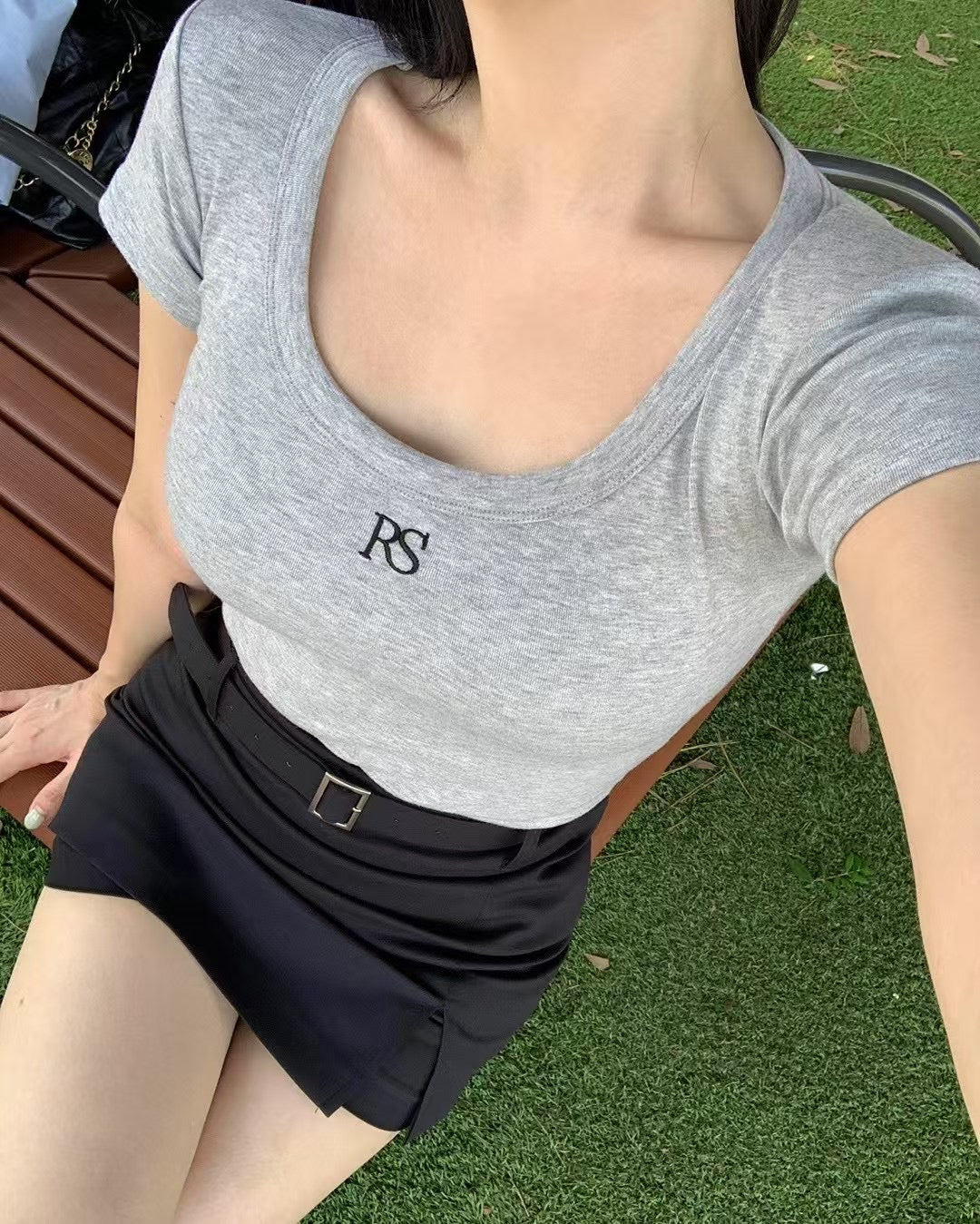 MS50853 Basic U neck top