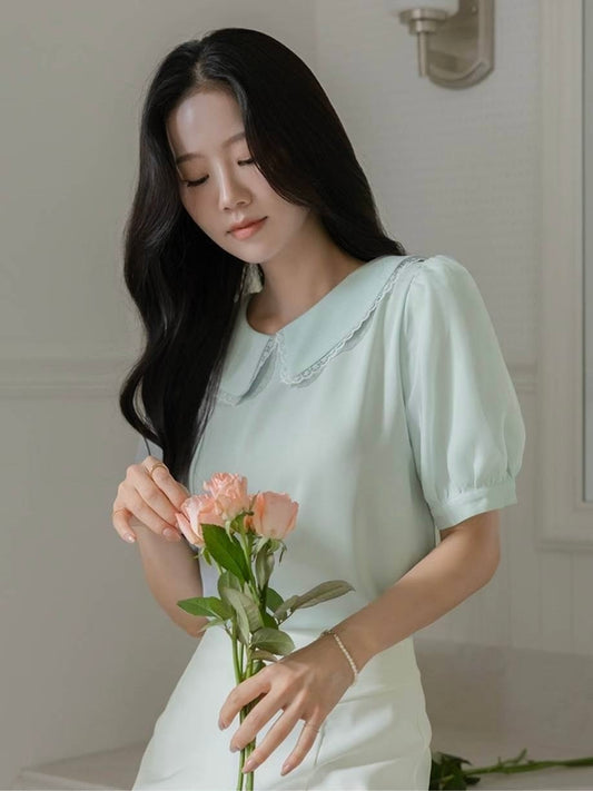 MS50862 Cloudy lace blouse