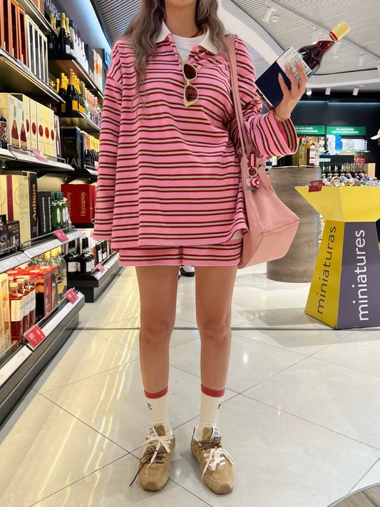 MS50863 Mix color stripes comfort set