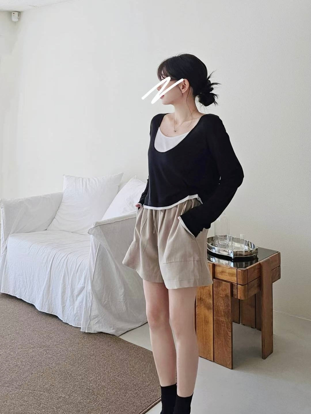 MS50902 Autumn pockets shorts
