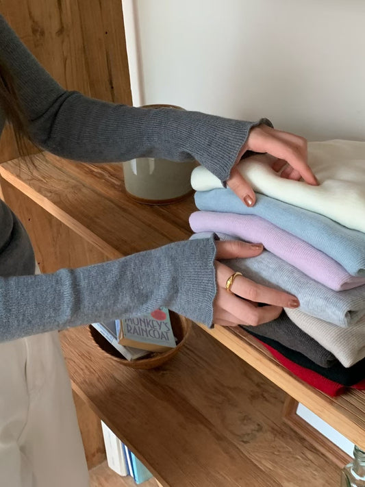 MS50917 Woolen ruffle top