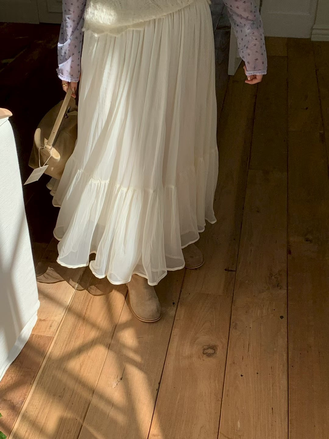 MS50913 Gladys chiffon maxi skirt