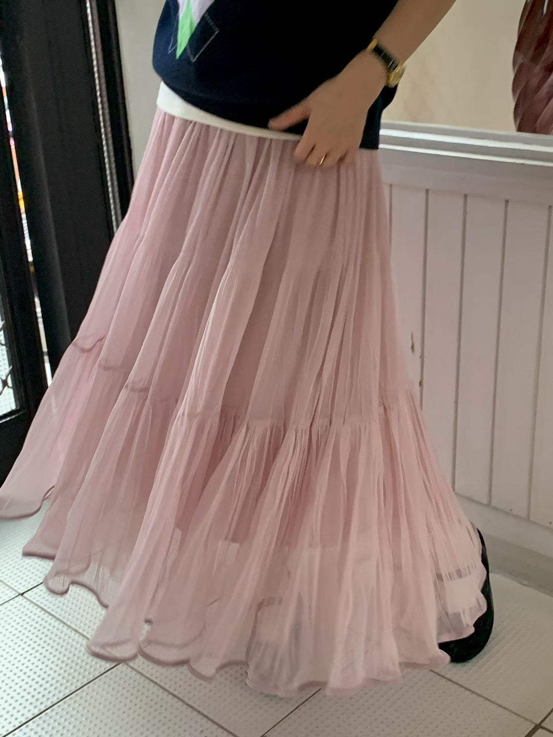 MS50913 Gladys chiffon maxi skirt