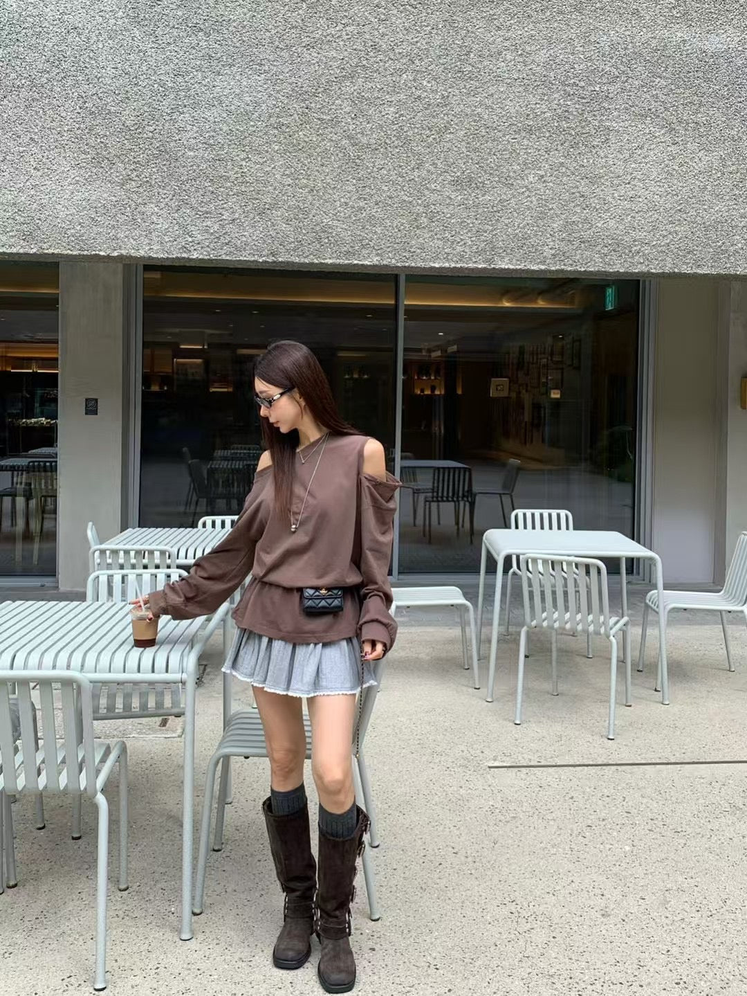 MS50911 Sandy pleated skirt