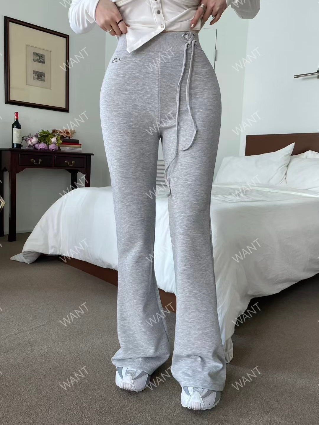 MS50924 High waist boots cut pants