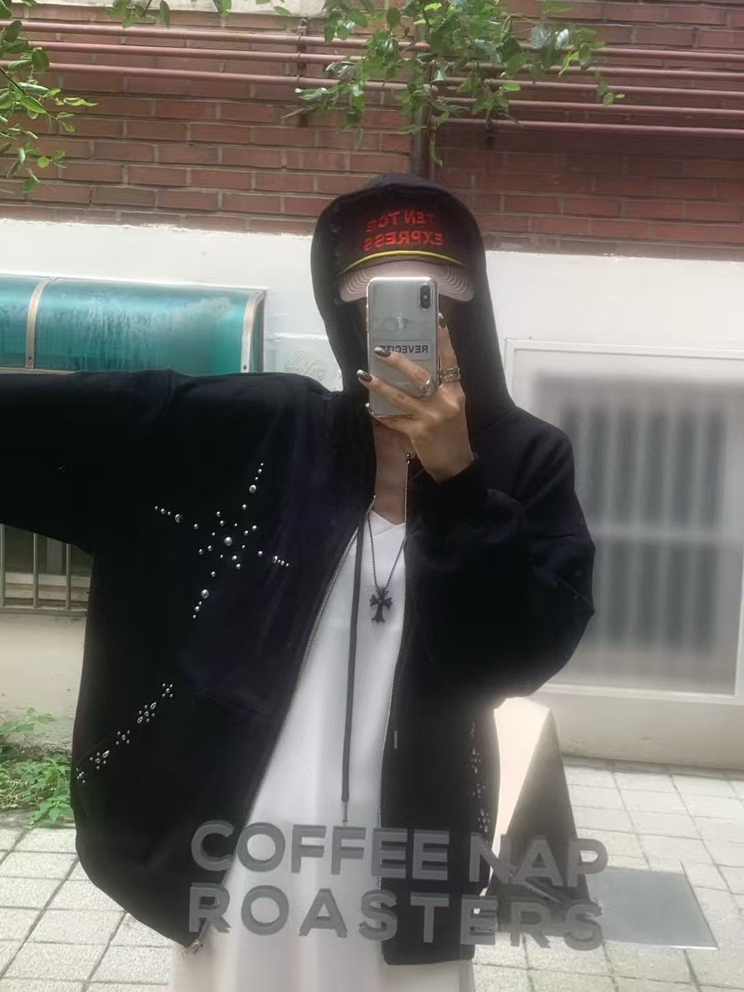 MS50930 Chrome boyfriend hoodie outer