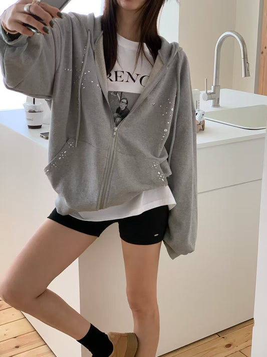 MS50930 Chrome boyfriend hoodie outer