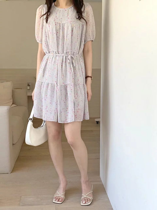 Floral chiffon dress