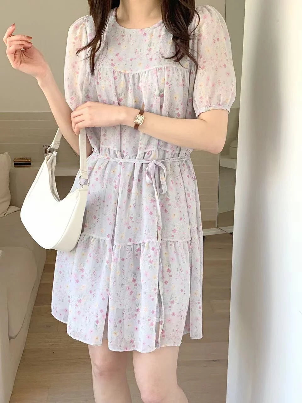 Floral chiffon dress