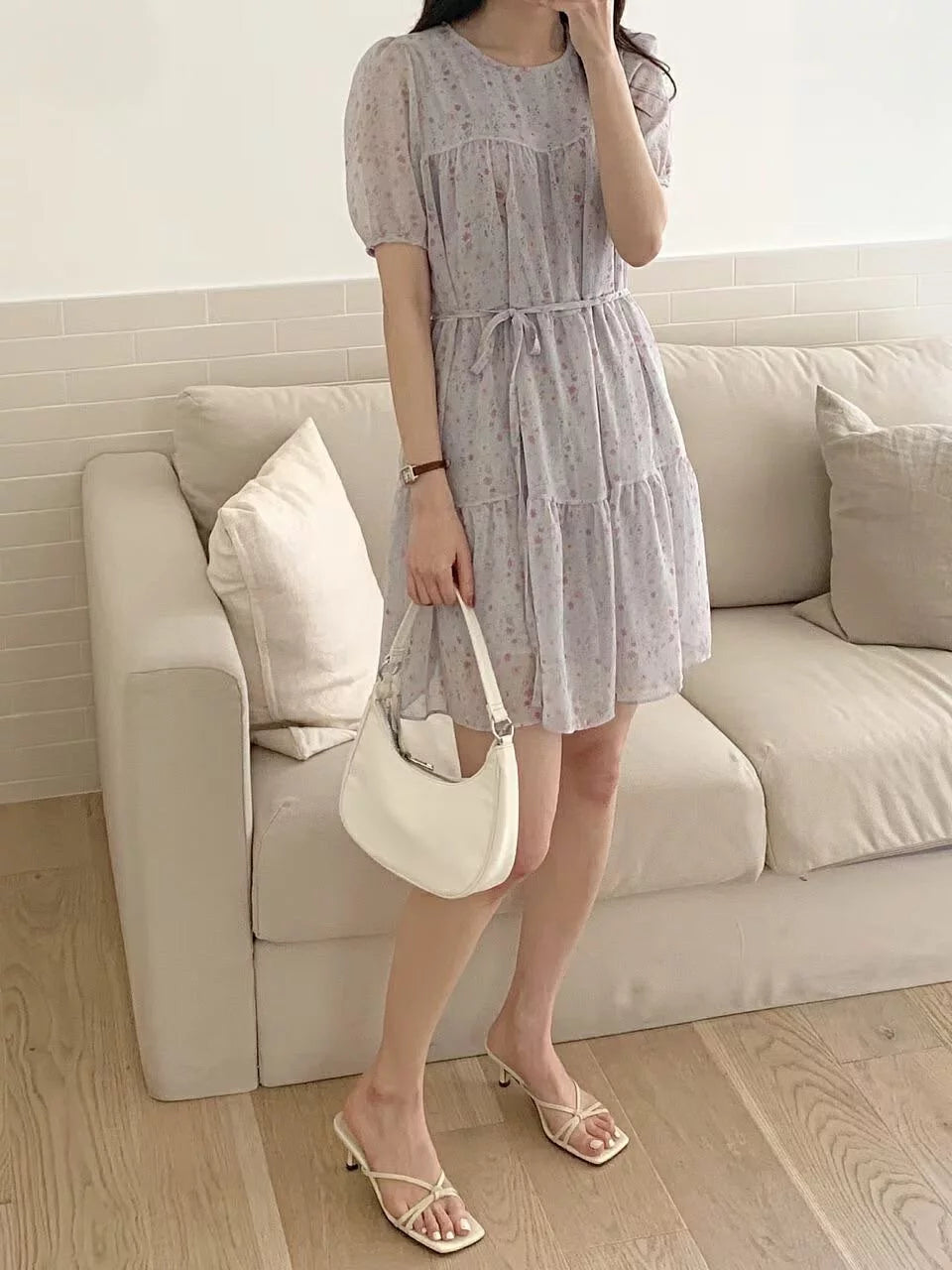 Floral chiffon dress