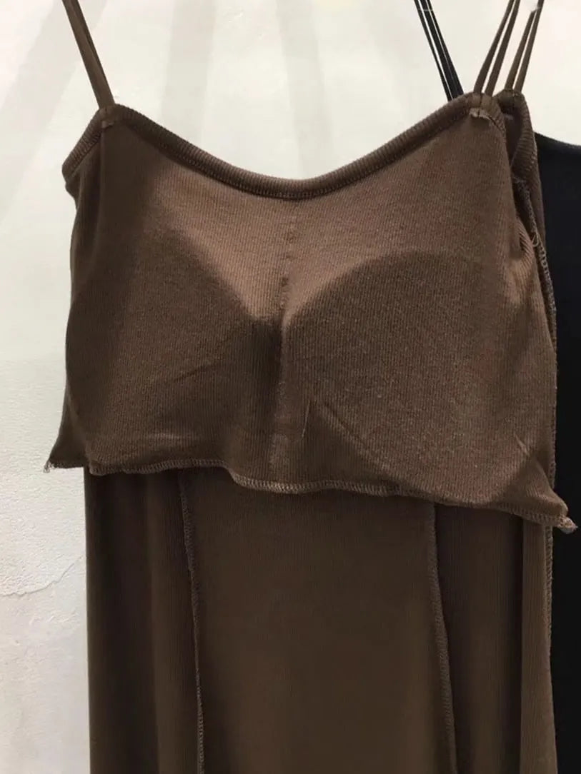 Sleeveless dress with brapad