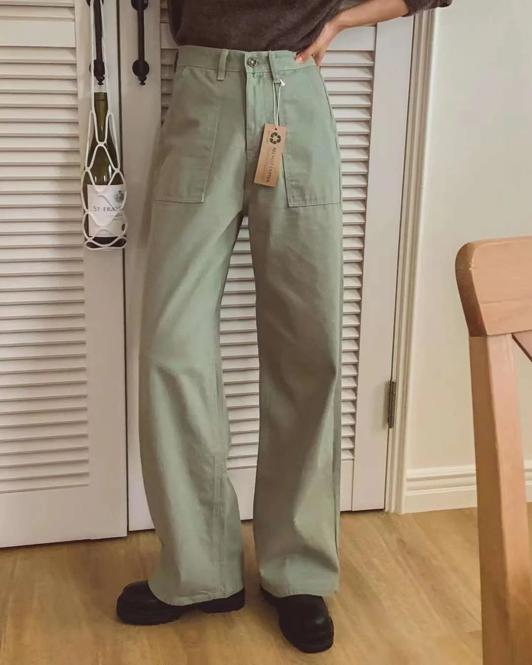 Ash khaki denim jesns