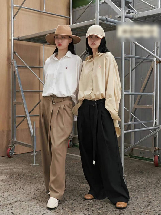 Designer logo loose blouse