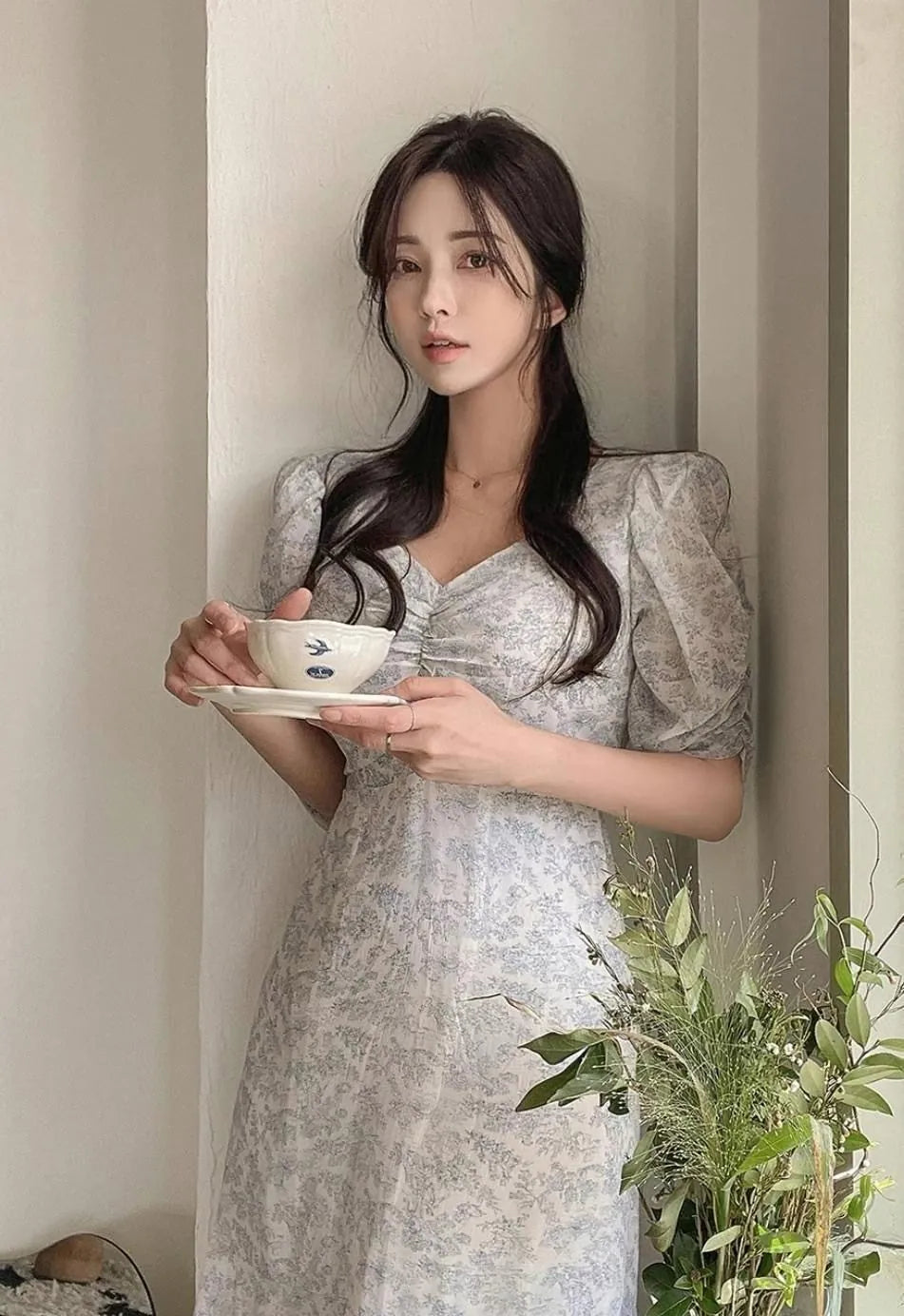 Chiffon printing dress
