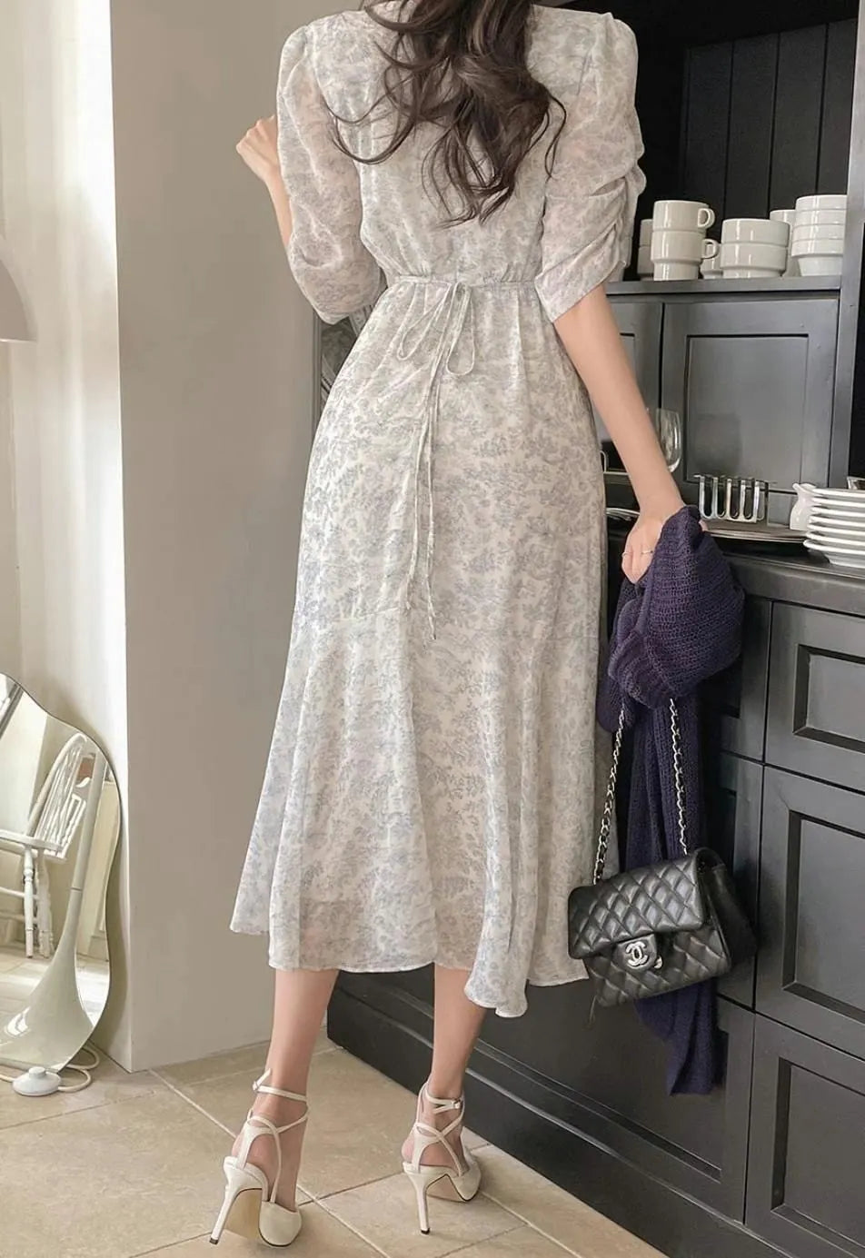 Chiffon printing dress
