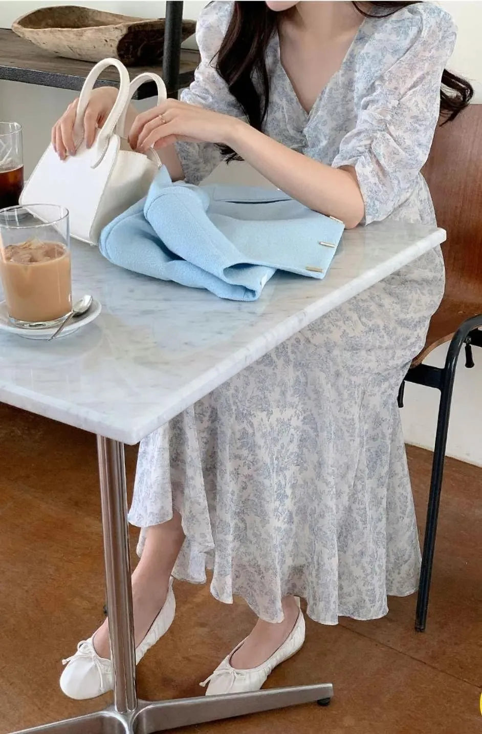 Chiffon printing dress