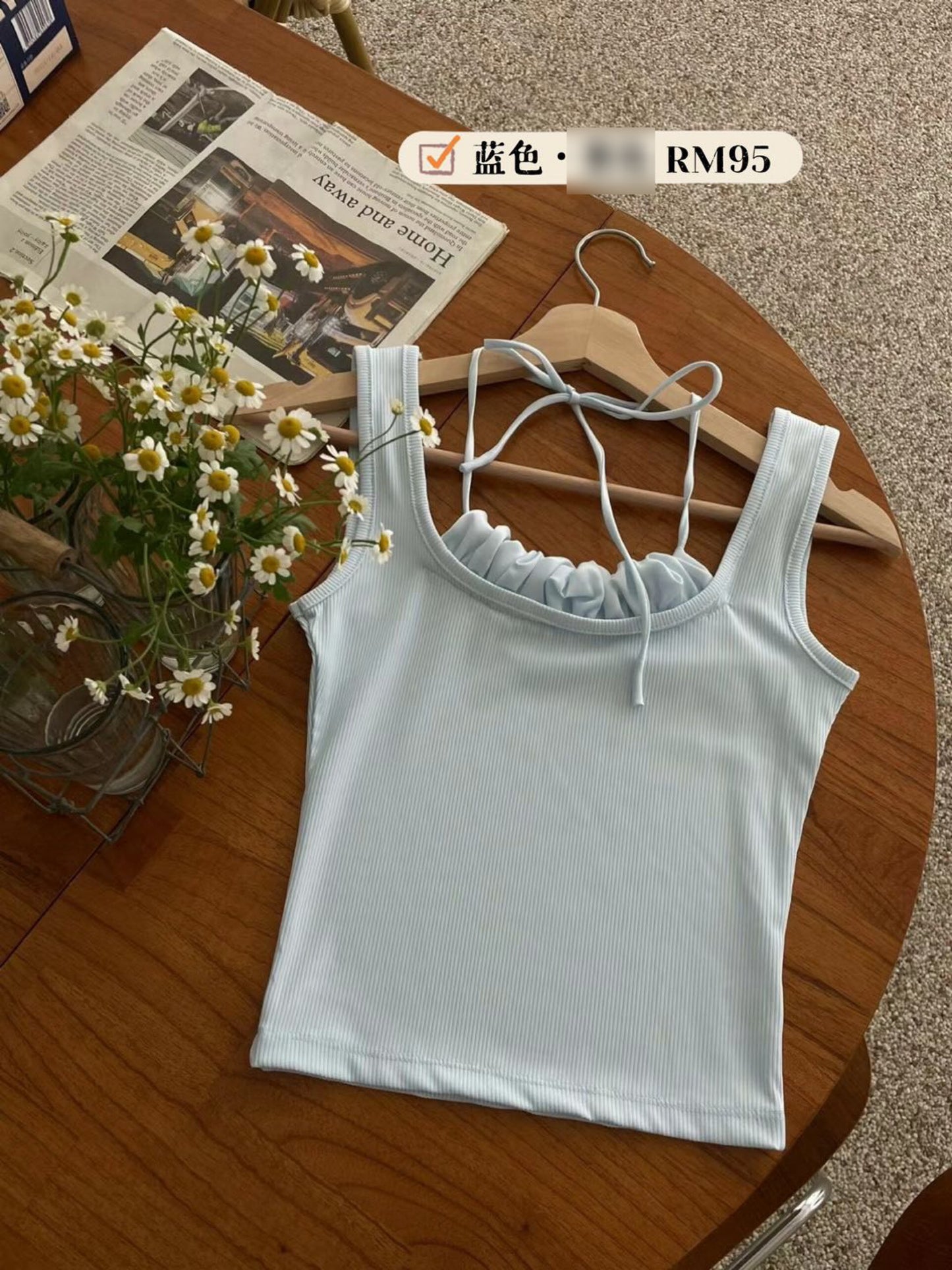 Baby blue singlet top