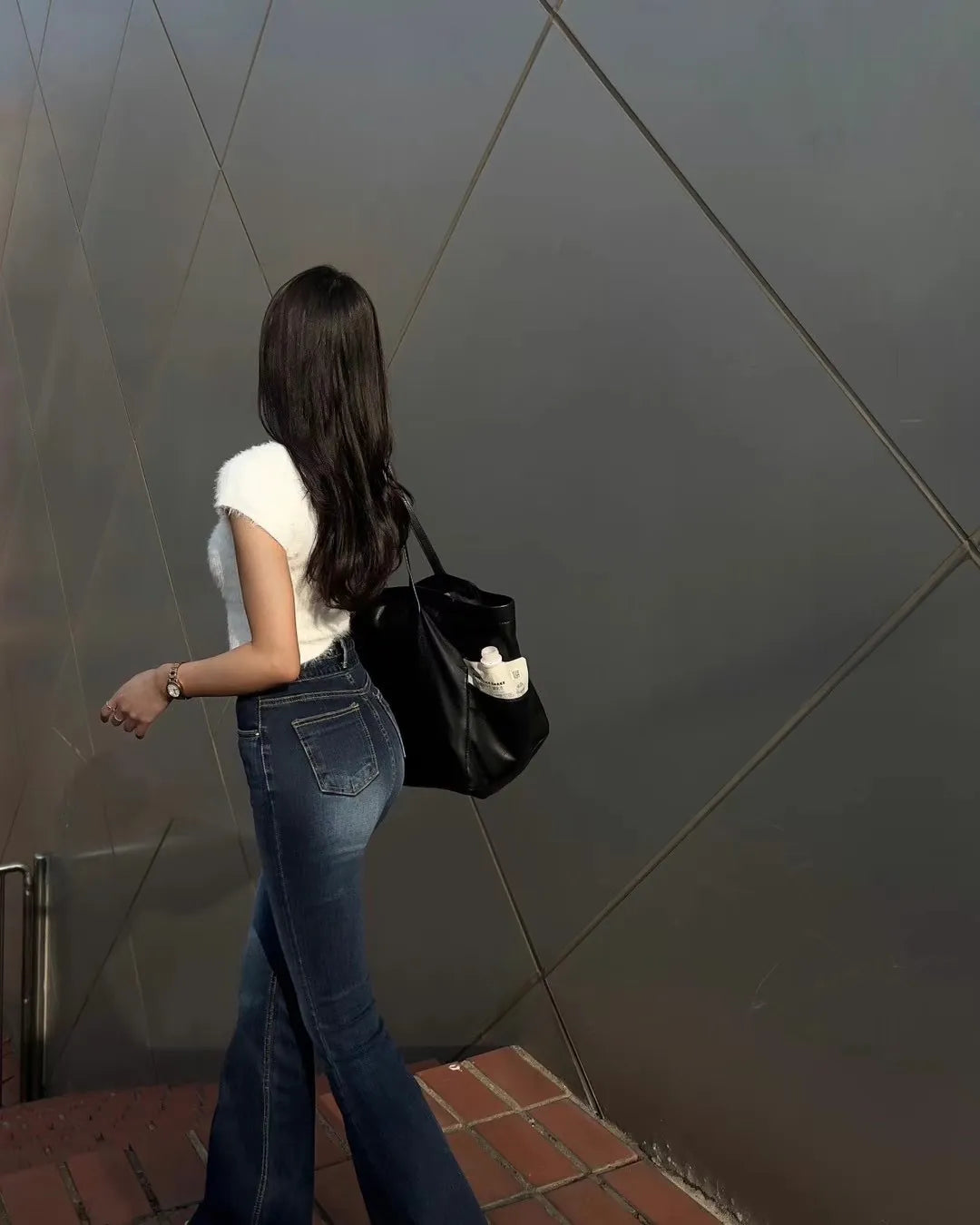Nymph boots cut jeans