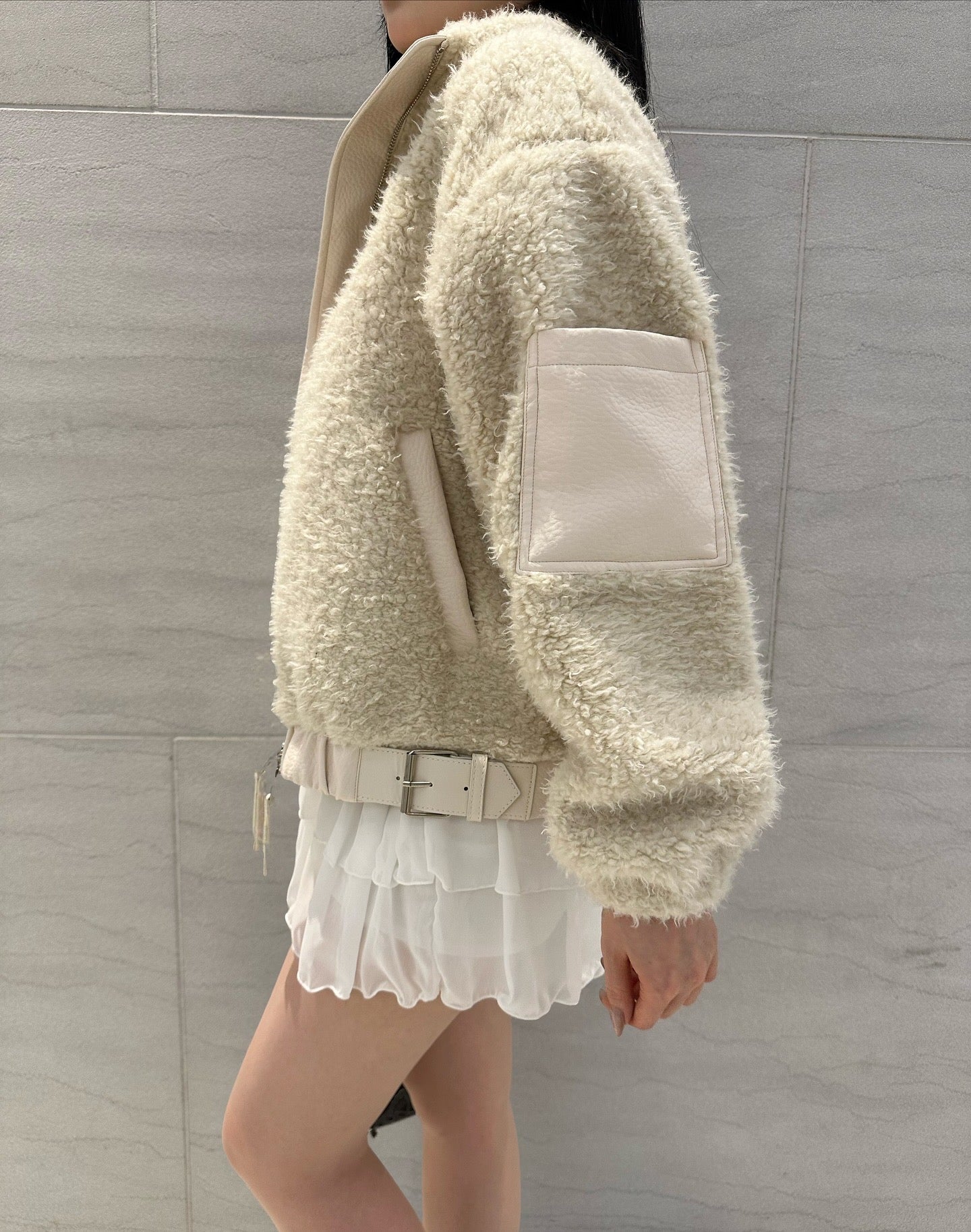 MS51057 Wool leather jacket