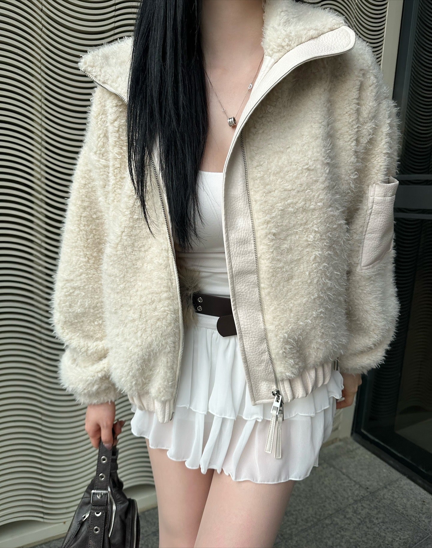 MS51057 Wool leather jacket