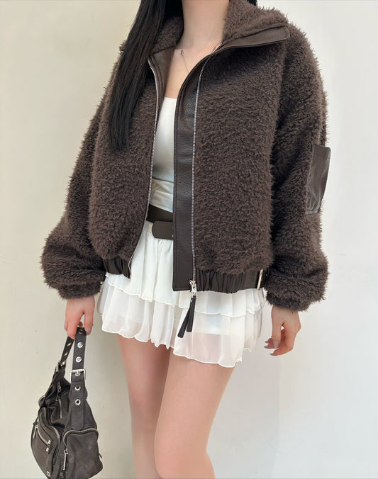 MS51057 Wool leather jacket