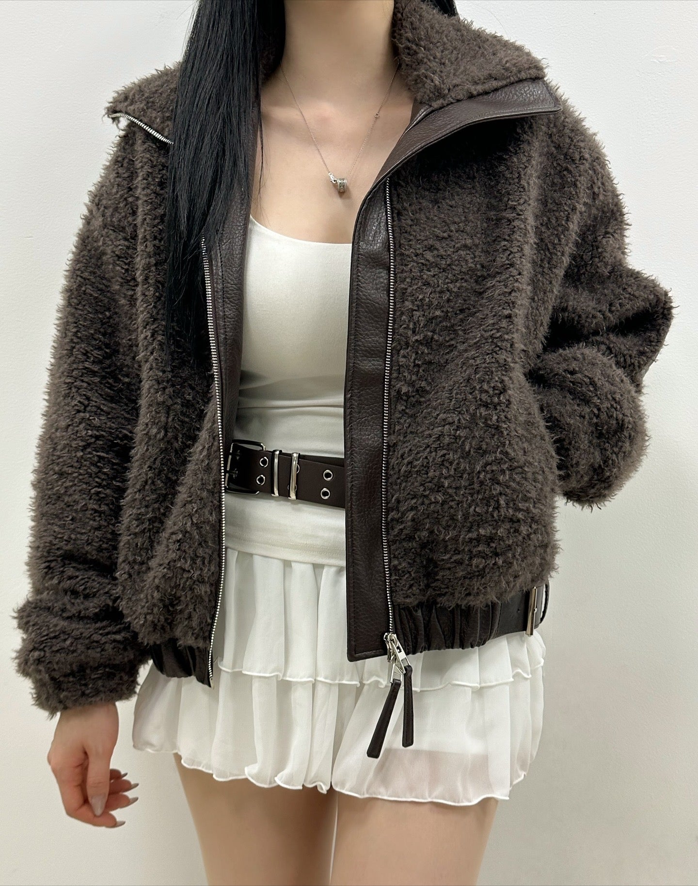 MS51057 Wool leather jacket