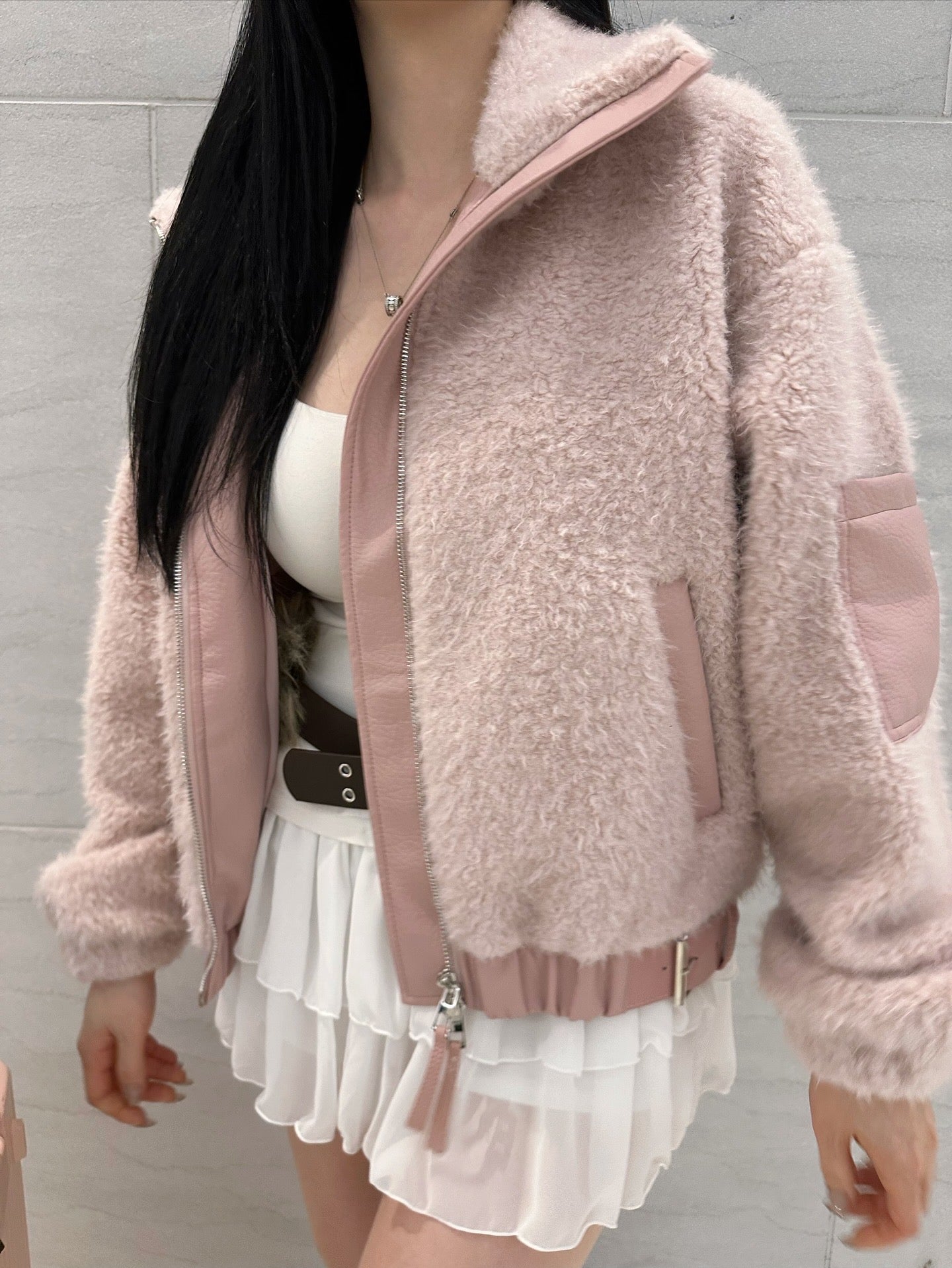 MS51057 Wool leather jacket