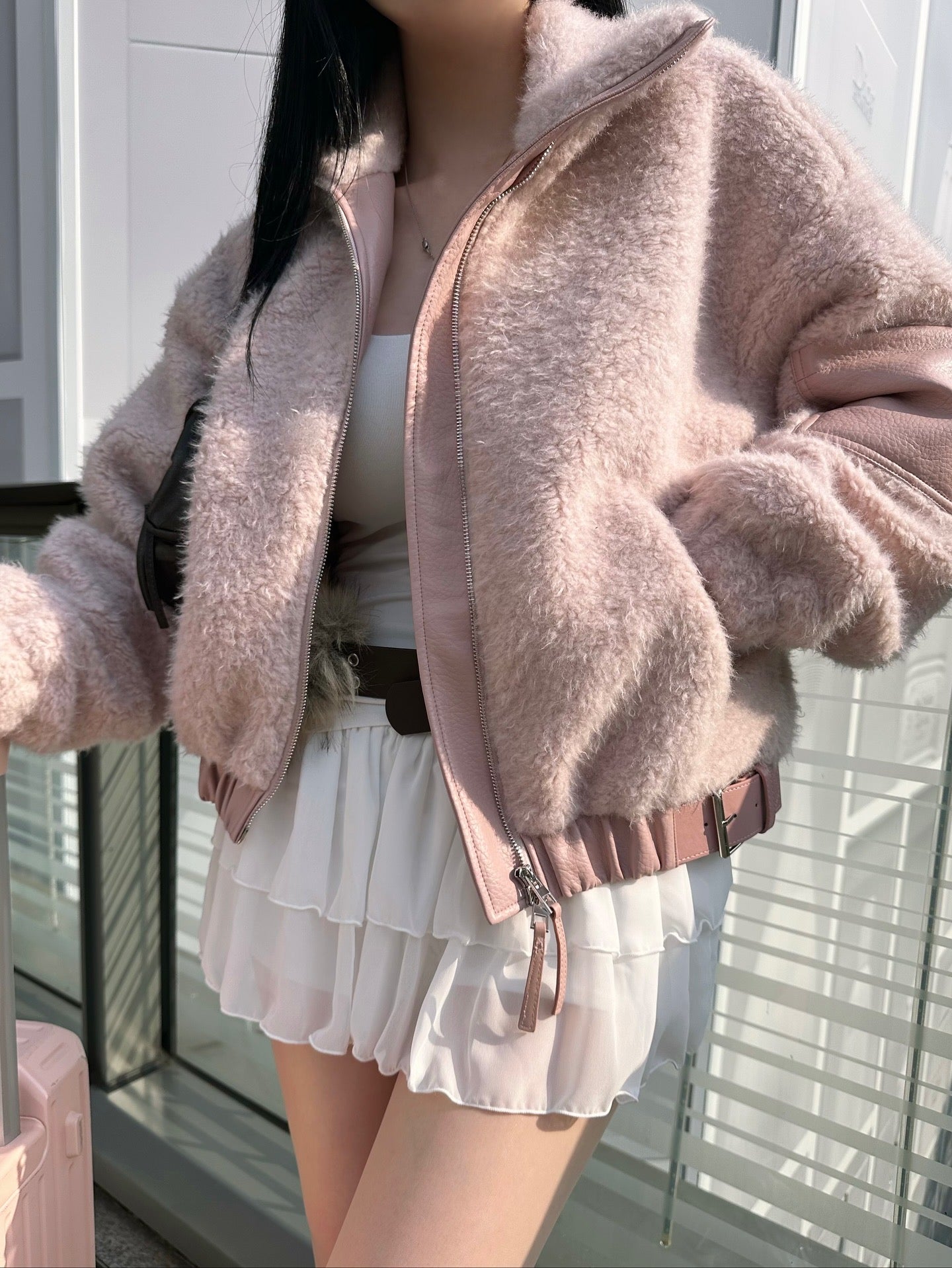 MS51057 Wool leather jacket