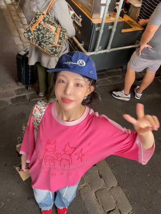 MS50809 Design kitten oversized tee