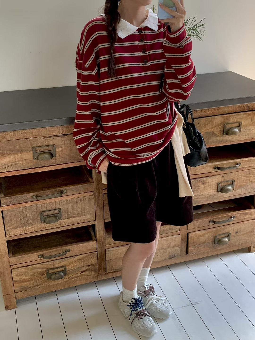 MS50950 Corduroy mid shorts