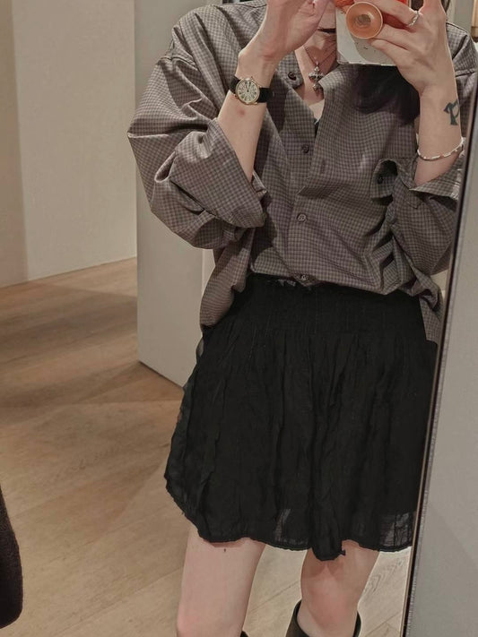 MS51118 Theresa checked blouse