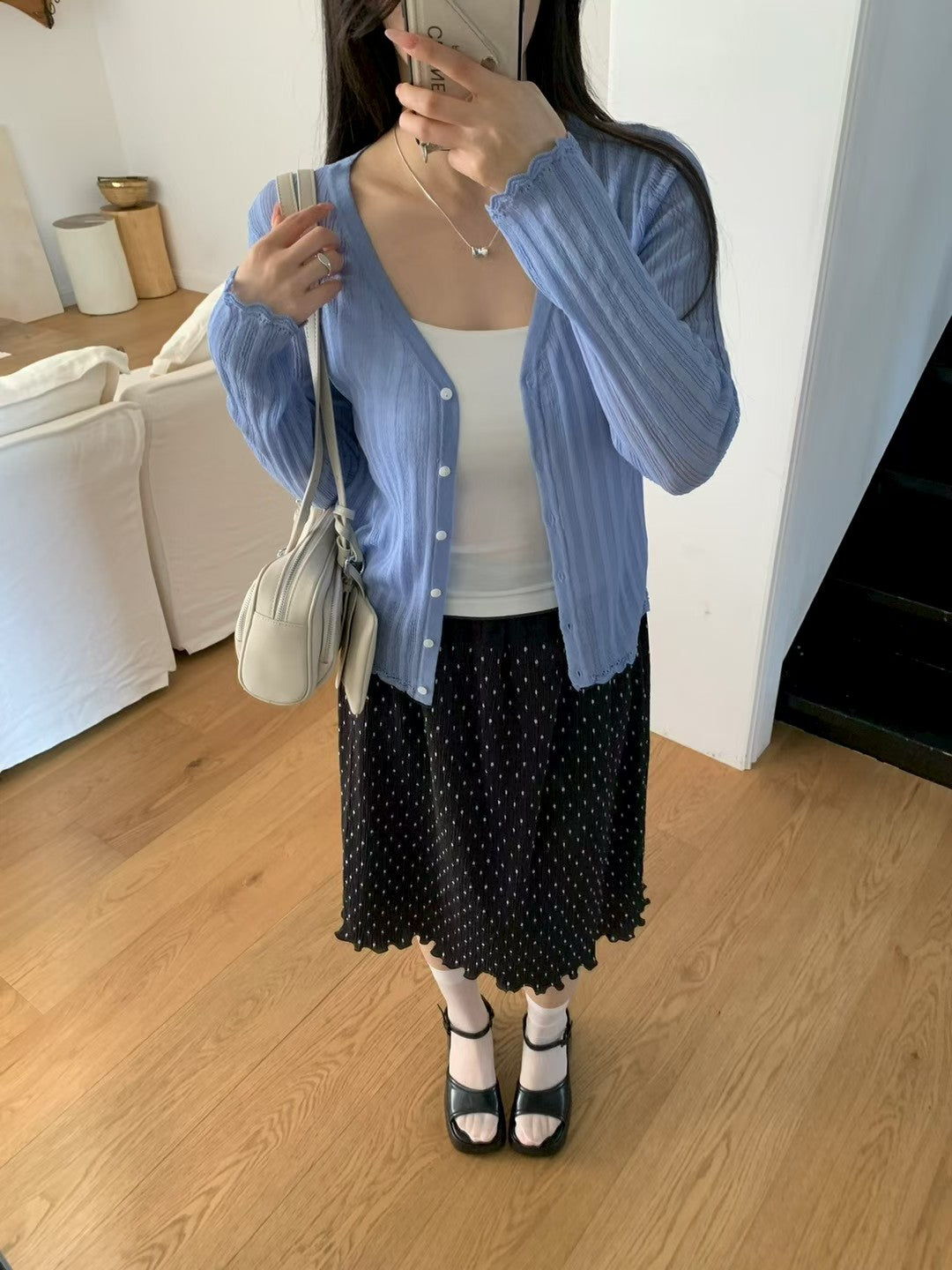 MS60442 Soft veil knit cardigan