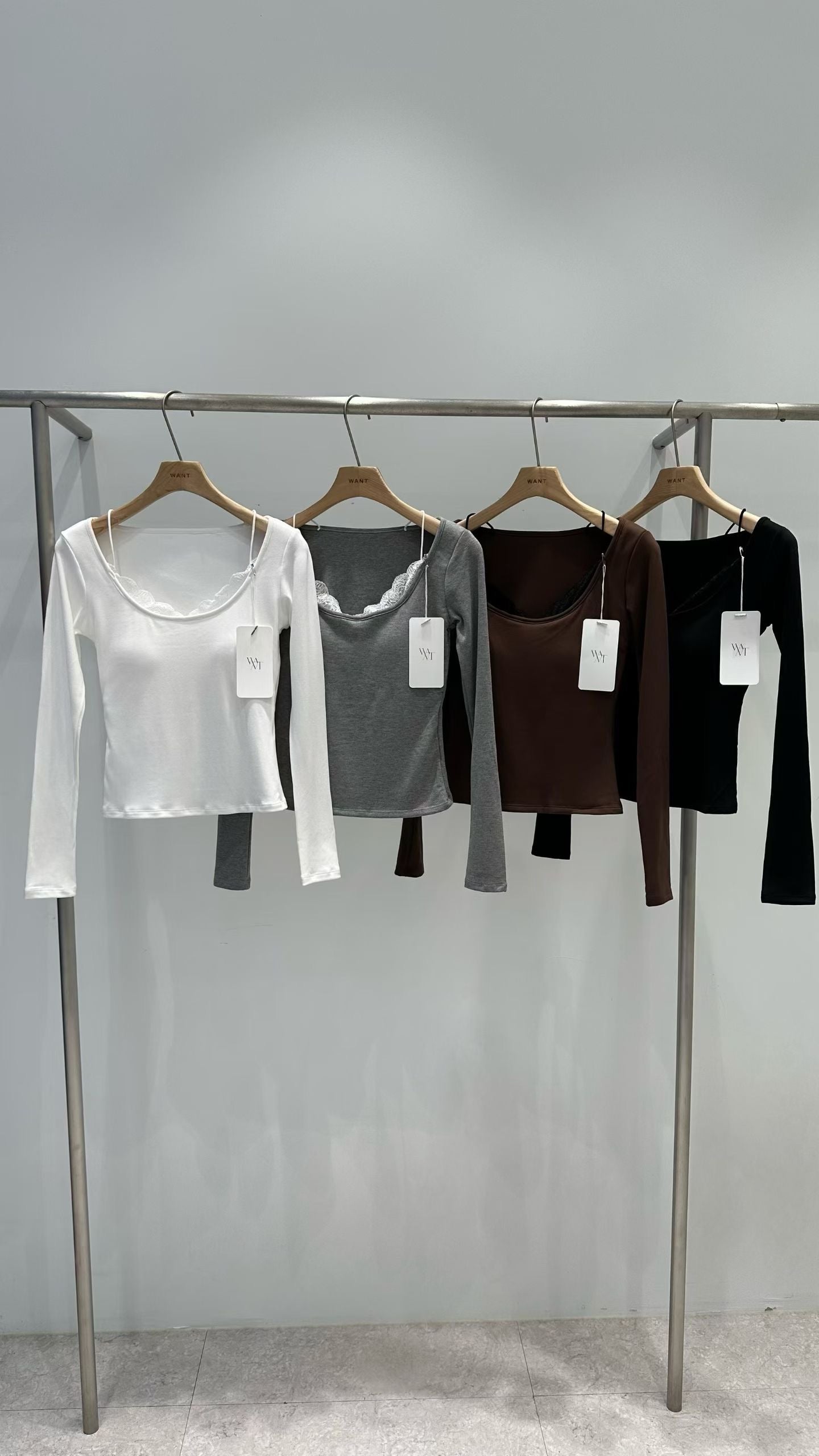 MS51229 Winter inner fleece lace top